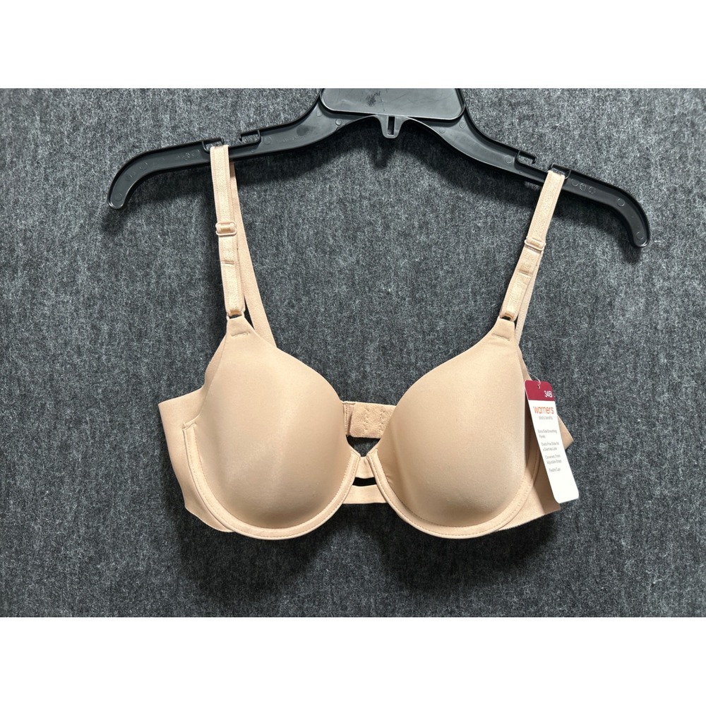 Warners Blissful Benefits Bra Womens 34B Nude New Underwire Lightly Lined Bra